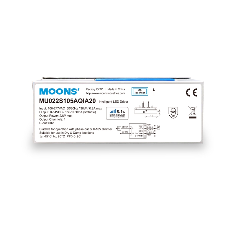 MU022S105AQIA20-1-22W 切向調(diào)光單路輸出系列 MU022S105AQIA20-1-22W 切向調(diào)光單路輸出系列